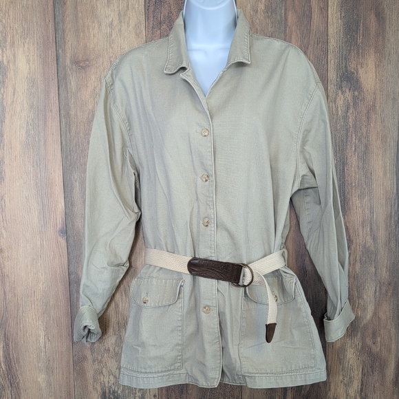 Gotcha Covered Jackets & Blazers - Gotcha Covered Tan Utility Jacket with Belt L                   F183
